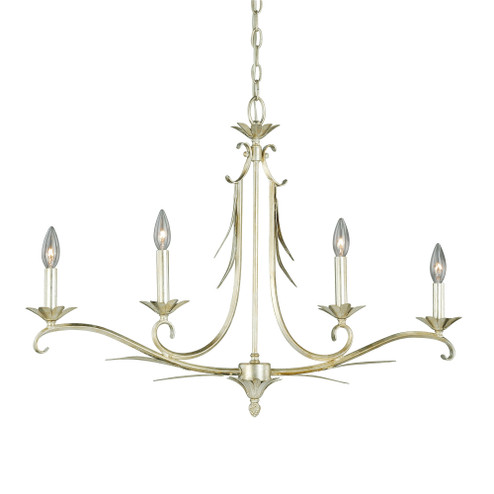 Austen 4L Silver Linear Chandelier Island Pendant Light Fixture (51|P0099)