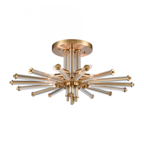 Serena 26'' Wide 5-Light Semi Flush Mount - Satin Brass (91|82294/5)