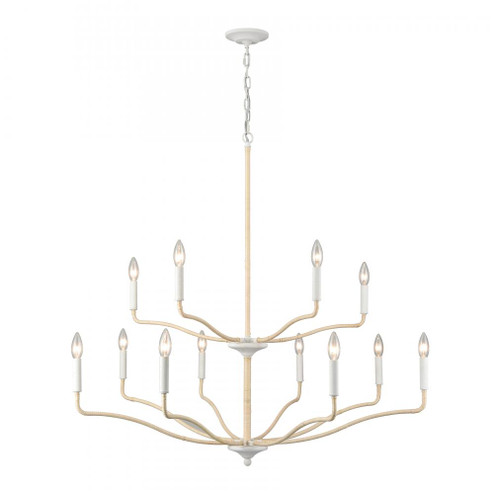 Breezeway 40'' Wide 12-Light Chandelier - White Coral (91|52279/8+4)