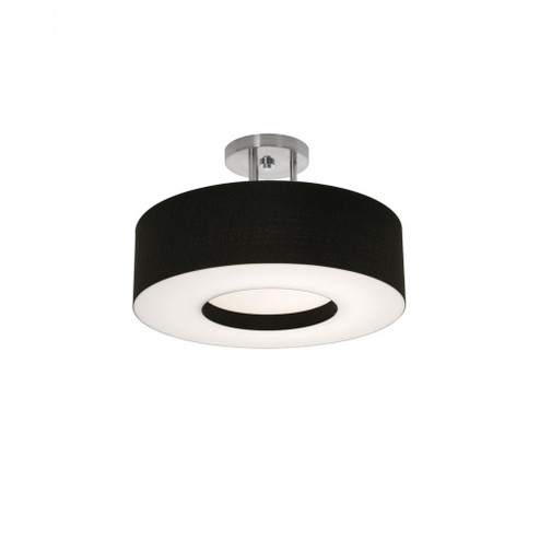 Montclair 15'' Med Base Semi-Flush - SN w/ BK (1|MCF1524MB-BKSF)