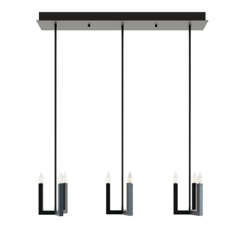 Grace 3 Light Mini-Pendant Candelabra Base (1|GRCP07CBBKLNR3)