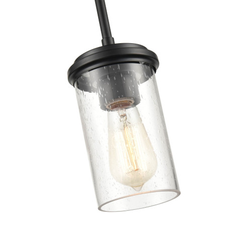 Taos 1-Light Mini-Pendant Light Matte Black/Wood Grain (670|3811-MB)