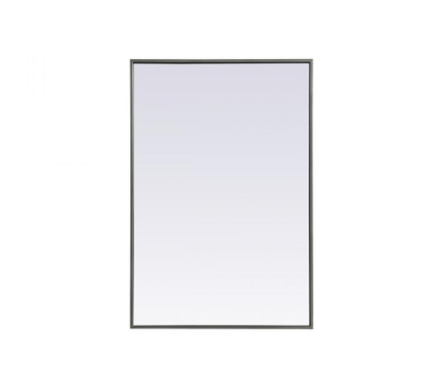 Metal Frame Rectangle Mirror 24x36 Inch in Silver (758|MR42436S)