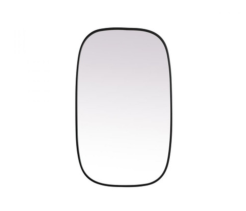 Metal Frame Oval Mirror 24x40 Inch in Black (758|MR2B2440BLK)