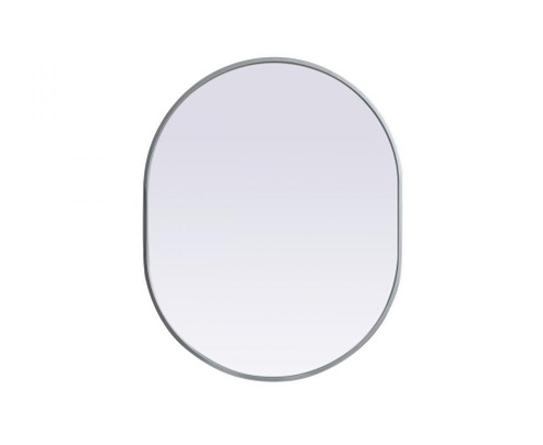 Metal Frame Oval Mirror 24x30 Inch in Silver (758|MR2A2430SIL)