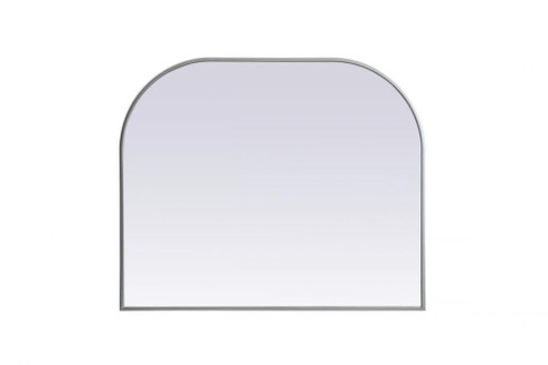 Metal Frame Arch Mirror 36x30 Inch in Silver (758|MR1B3630SIL)