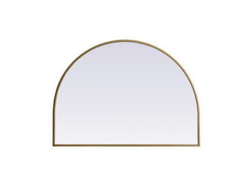 Metal Frame Arch Mirror 33x24 Inch in Brass (758|MR1A3324BRS)