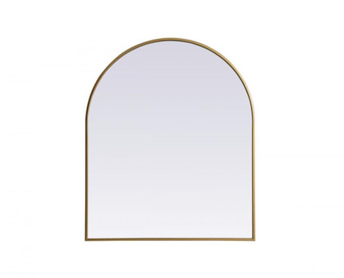 Metal Frame Arch Mirror 30x36 Inch in Brass (758|MR1A3036BRS)