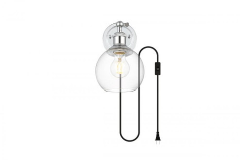 Wesson 1 light Chrome and Clear plug in wall sconce (758|LD7330W6CH)