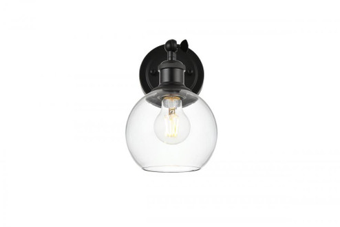 Kai 1 light Black and Clear Bath Sconce (758|LD7325W6BLK)