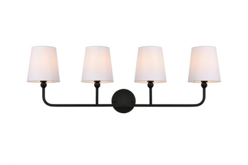 Colson 4 light Black and Clear Bath Sconce (758|LD7322W36BLK)
