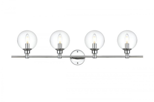 Jaelynn 4 light Chrome and Clear Bath Sconce (758|LD7318W38CH)