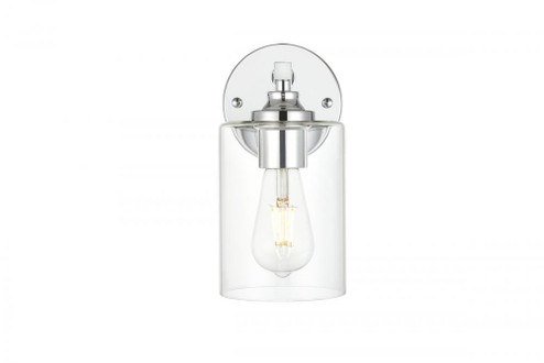 Mayson 1 light Chrome and Clear Bath Sconce (758|LD7315W5CH)
