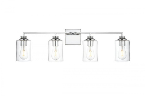 Ronnie 4 light Chrome and Clear Bath Sconce (758|LD7314W32CH)