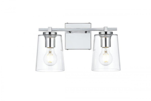 Kacey 2 light Chrome and Clear Bath Sconce (758|LD7310W14CH)