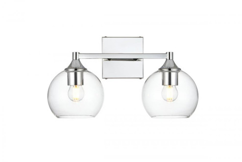 Foster 2 light Chrome and Clear Bath Sconce (758|LD7308W16CH)