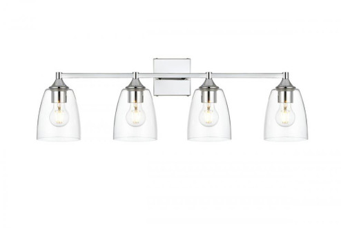 Gianni 4 light Chrome and Clear Bath Sconce (758|LD7307W32CH)