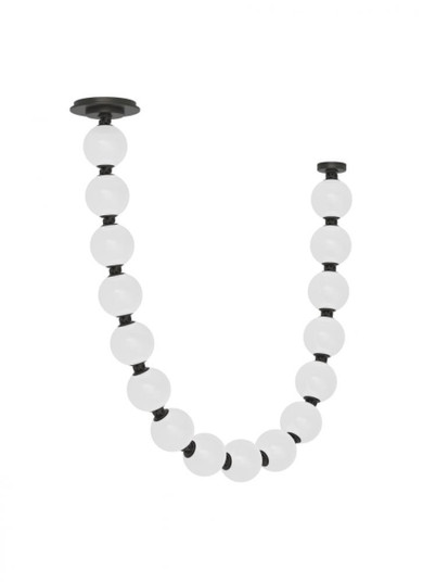 Sean Lavin Perle 1-light dimmable LED pendant with dark bronze finish and glass shade (7355|SLPD23127BZR)