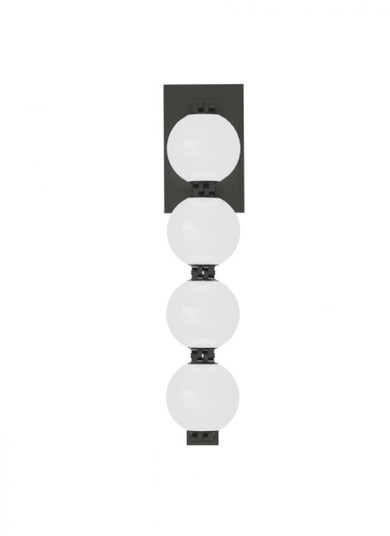 Sean Lavin Perle 1-light dimmable LED sconce with dark bronze finish and glass shade (7355|SLWS22527BZ)