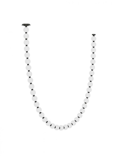 Sean Lavin Perle 1-light dimmable LED chandelier with dark bronze finish and glass shade (7355|SLCH22327BZR)