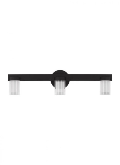 Kelly Wearstler Esfera 3-light dimmable LED medium bath vanity with nightshade black finish (7355|KWBA27527B-277)