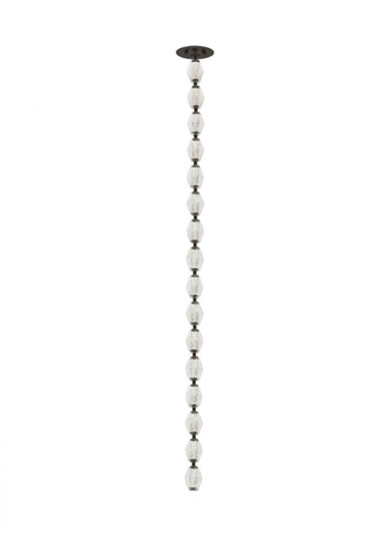 Sean Lavin Collier 1-light dimmable LED pendant with dark bronze finish and crystal shade (7355|700CLR48BZ-LED927S)