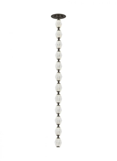 Sean Lavin Collier 1-light dimmable LED pendant with dark bronze finish and crystal shade (7355|700CLR36BZ-LED930R)