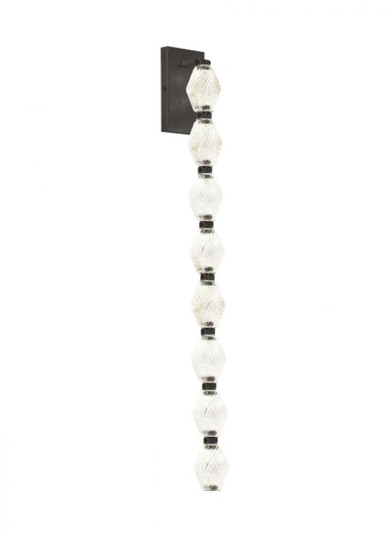 Sean Lavin Collier 1-light dimmable LED wall sconce with dark bronze finish and crystal shade (7355|700WSCLR28BZ-LED930)