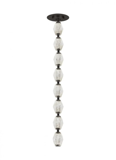 Sean Lavin Collier 1-light dimmable LED pendant with dark bronze finish and crystal shade (7355|700CLR24BZ-LED930R-277)