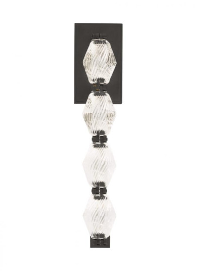 Sean Lavin Collier 1-light dimmable LED wall sconce with dark bronze finish and crystal shade (7355|700WSCLR15BZ-LED927)