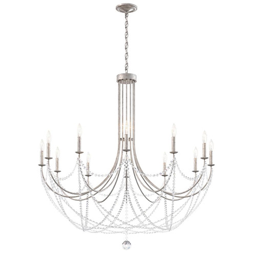 Verdana 12 Light 120V Chandelier in Antique Silver with Clear Optic Crystal (168|RJ1012N-48O)