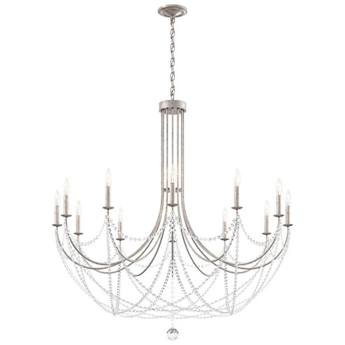 Verdana 12 Light 120V Chandelier in Antique Silver with Optic Crystal (168|RJ1012N-48O)