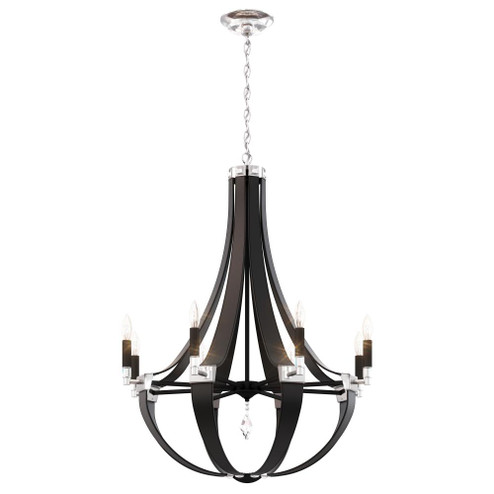 Crystal Empire 8 Light 120V Chandelier in White Pass Leather with Clear Radiance Crystal (168|CY1008N-LW1R)
