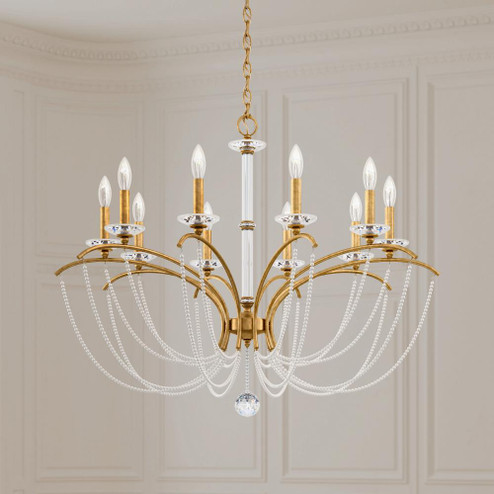 Priscilla 10 Light 120V Chandelier in Heirloom Silver with Optic Crystal (168|BC7110N-44O)