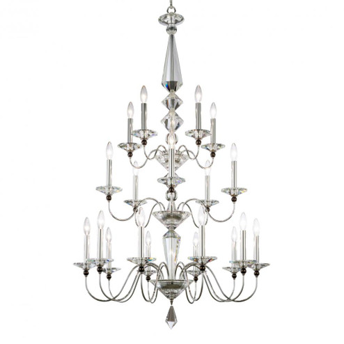 Jasmine 20 Light 120V Chandelier in Polished Silver with Clear Optic Crystal (168|9698-40O)