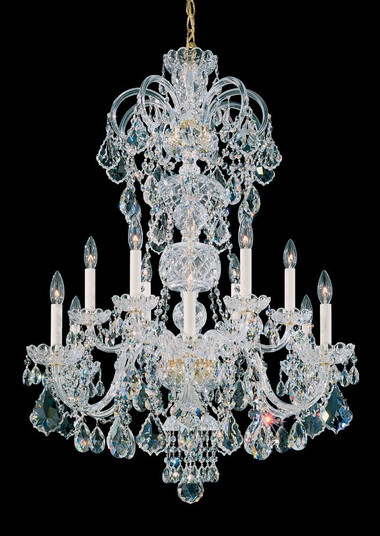 Olde World 12 Light 120V Chandelier in Polished Silver with Clear Radiance Crystal (168|6813-40R)