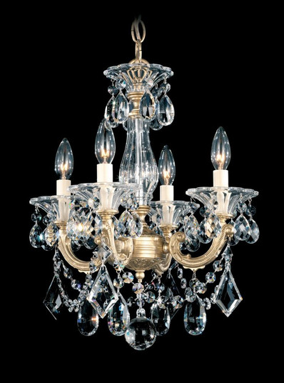 La Scala 4 Light 120V Chandelier in Antique Silver with Clear Radiance Crystal (168|5344-48R)