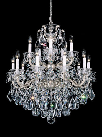 La Scala 15 Light 120V Chandelier in Antique Silver with Clear Radiance Crystal (168|5075-48R)
