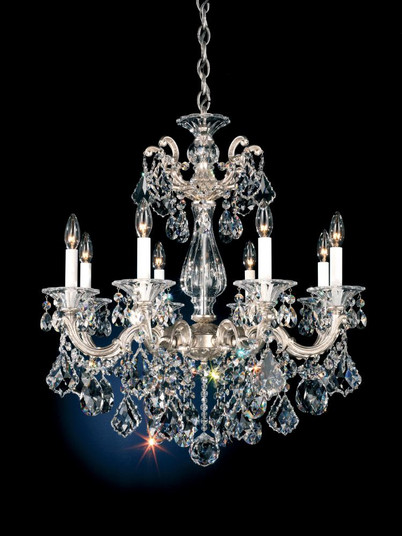 La Scala 8 Light 120V Chandelier in Antique Silver with Clear Radiance Crystal (168|5073-48R)