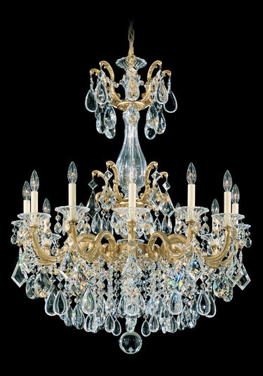 La Scala 12 Light 120V Chandelier in Heirloom Gold with Clear Radiance Crystal (168|5011-22R)