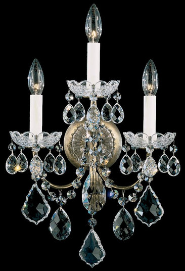 New Orleans 3 Light 120V Wall Sconce in Black Pearl with Clear Radiance Crystal (168|3652-49R)