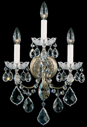 New Orleans 3 Light 120V Wall Sconce in Polished Silver with Clear Radiance Crystal (168|3652-40R)