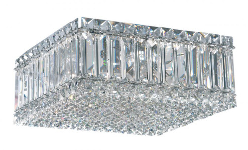 Quantum 4 Light 220V Flush Mount in Polished Stainless Steel with Clear Optic Crystal (168|2124EO)