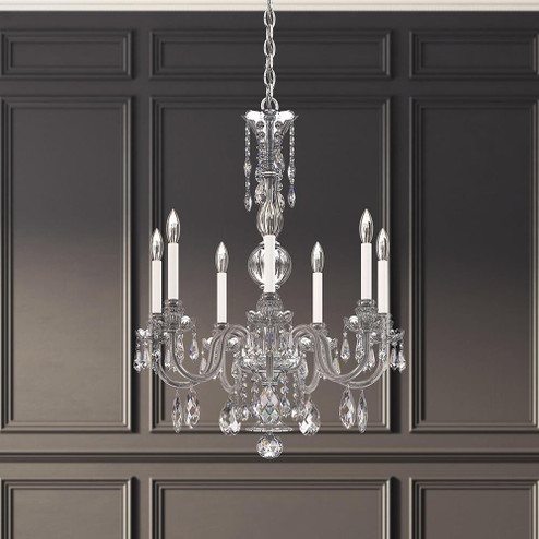 Hamilton Nouveau 7 Light 120V Chandelier in Polished Silver with Clear Heritage Handcut Crystal (168|HA5806N-40H)