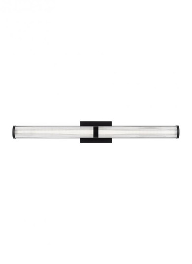 Syden contemporary 1-light LED indoor dimmable large bath vanity wall sconce in midnight black finis (7725|4659293S-112)