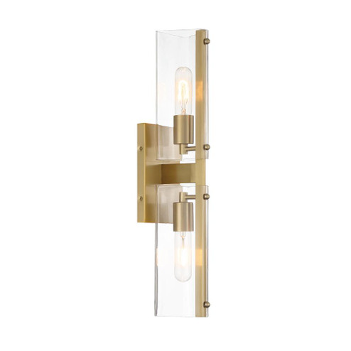 Latitude 22.25 in. 2-Light Brushed Gold Modern Wall Sconce Light (21|D279M-2WS-BG)