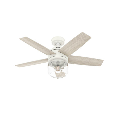 Hunter 44 inch Margo Textured White Ceiling Fan with LED Light Kit and Handheld Remote (4797|52287)