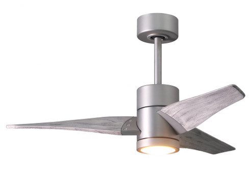 Super Janet three-blade ceiling fan in Brushed Nickel finish with 42” solid barn wood tone blade (230|SJ-BN-BW-42)