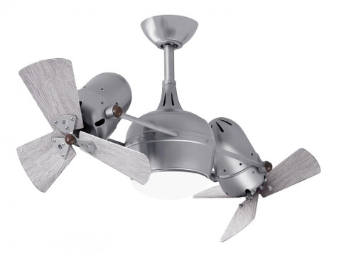 Dagny 360° double-headed rotational ceiling fan with light kit in Brushed Nickel finish with soli (230|DGLK-BN-WDBW)
