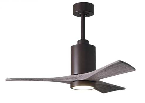 Patricia-3 three-blade ceiling fan in Textured Bronze finish with 42” solid barn wood tone blade (230|PA3-TB-BW-42)